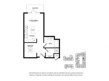SD w/ Balcony floor plan
